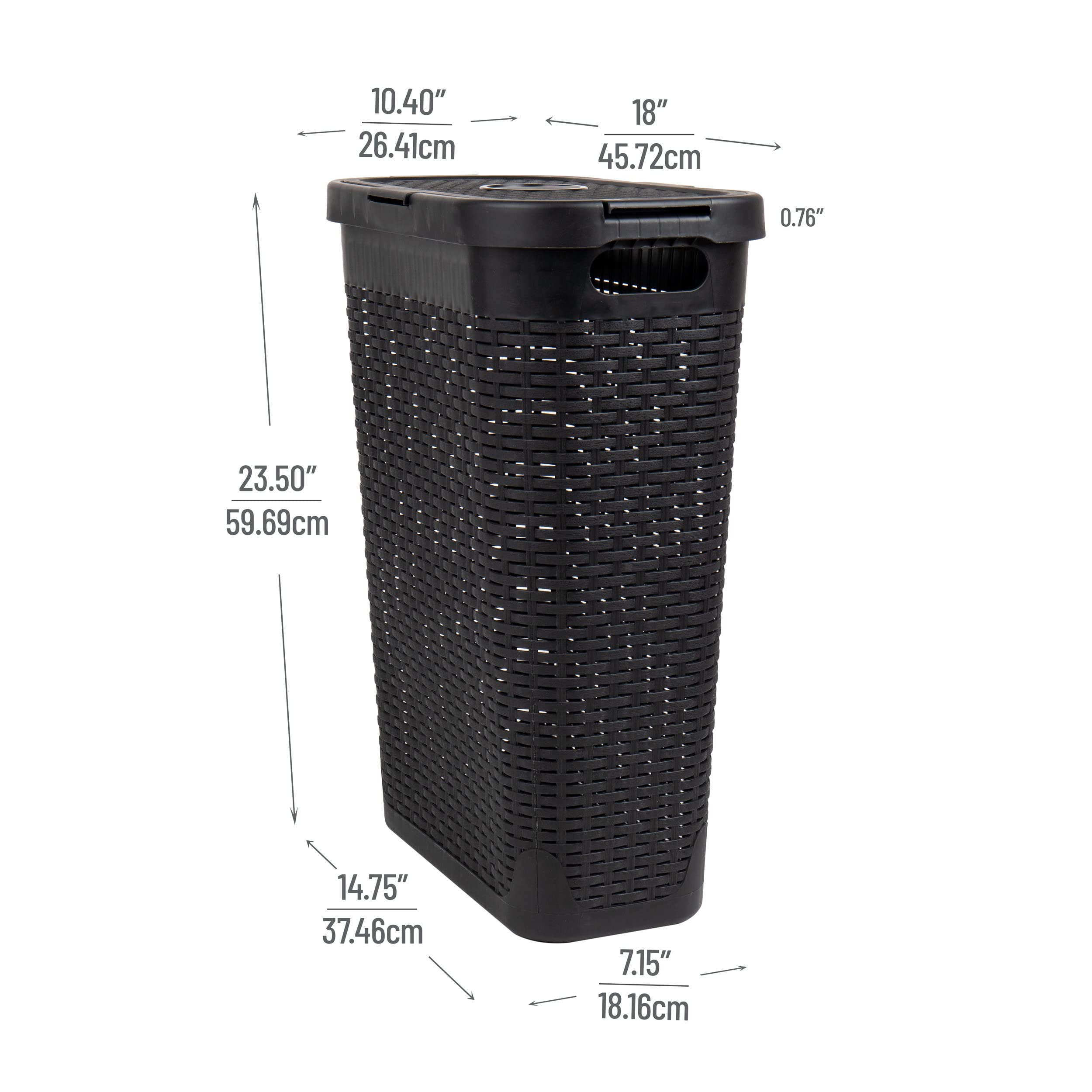 Mind Reader lid open view showing easy top loading convenience