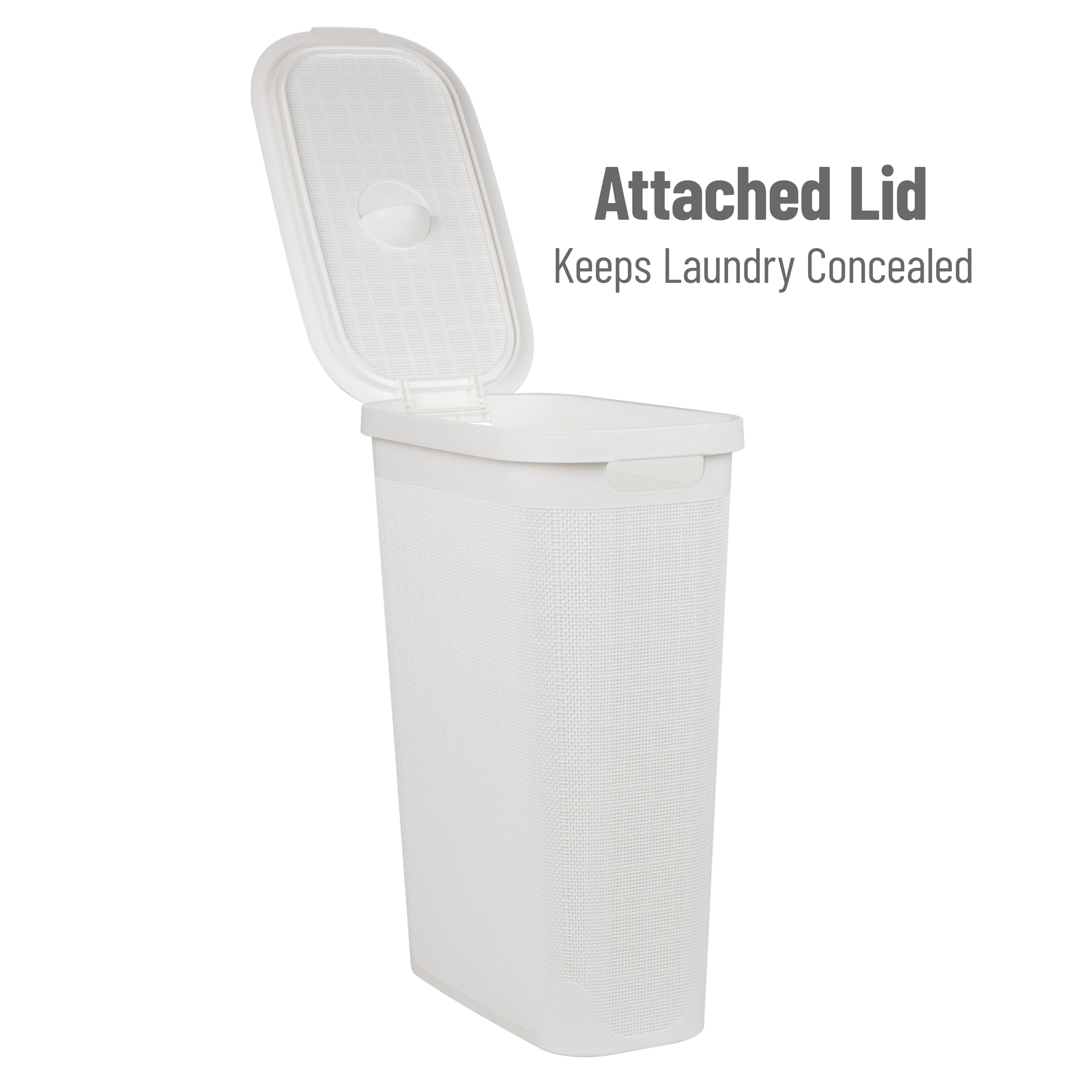 Mind Reader cut-out handle close-up for easy carrying and secure grip