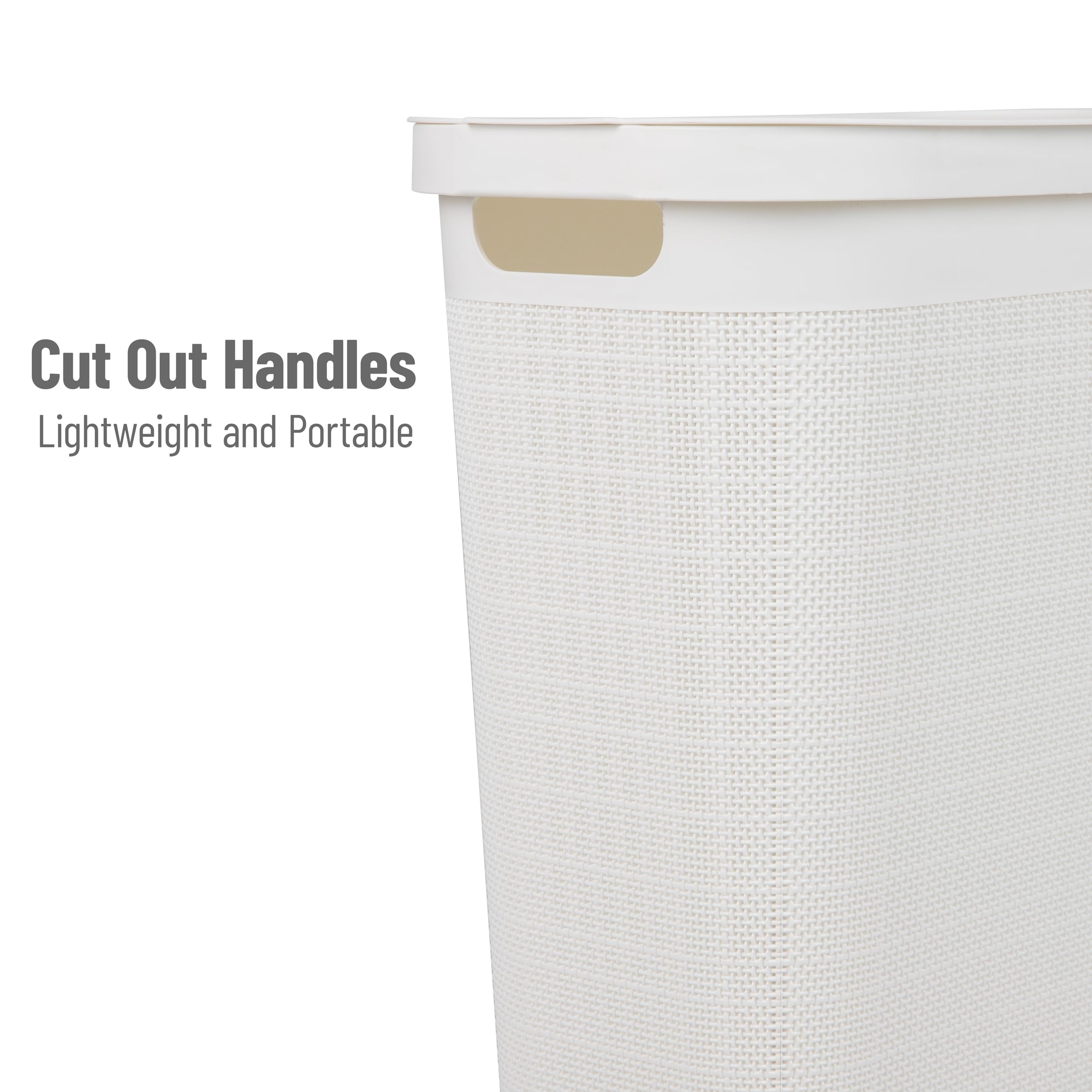 Mind Reader slim hamper placed in bathroom saving floor space and staying neat