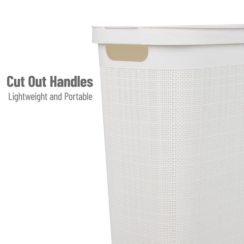 Mind Reader slim hamper placed in bathroom saving floor space and staying neat