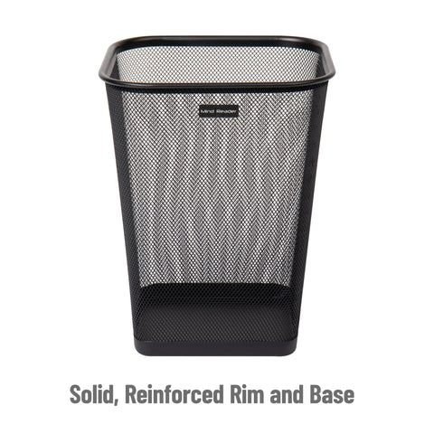 Mind Reader trash can in an office scene demonstrating coordinated tidy workspace