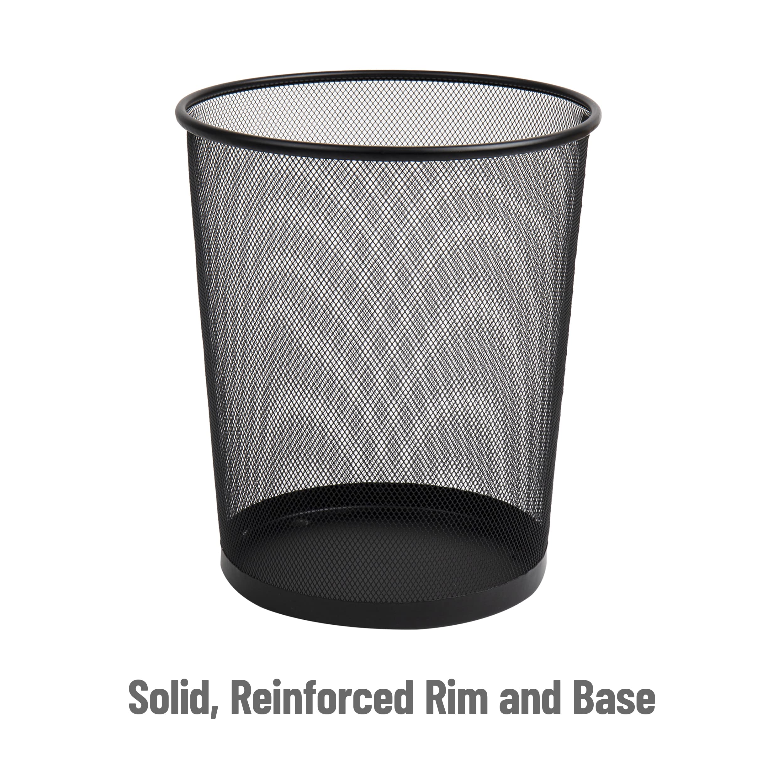 Mind Reader trash can beside ruler demonstrating compact size and space-saving benefit