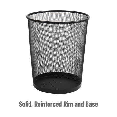 Mind Reader trash can beside ruler demonstrating compact size and space-saving benefit