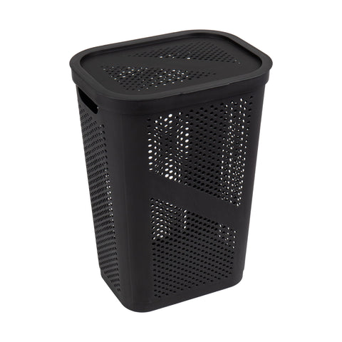 Mind Reader with folded towels showing 60L capacity and sorting convenience benefit