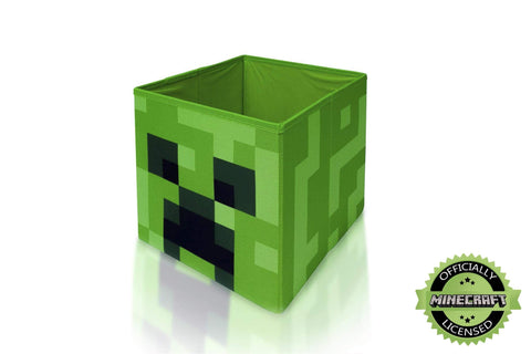 Minecraft Creeper folded flat showing easy collapsible storage convenience