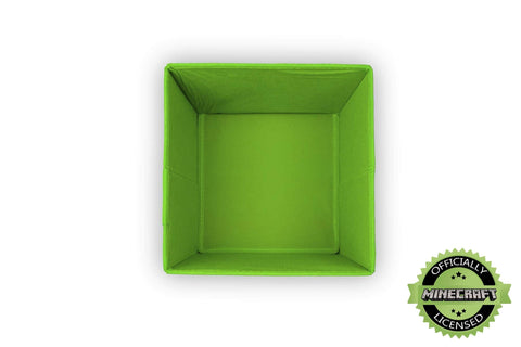 Minecraft Creeper fitted in cube shelf adding themed organization instantly