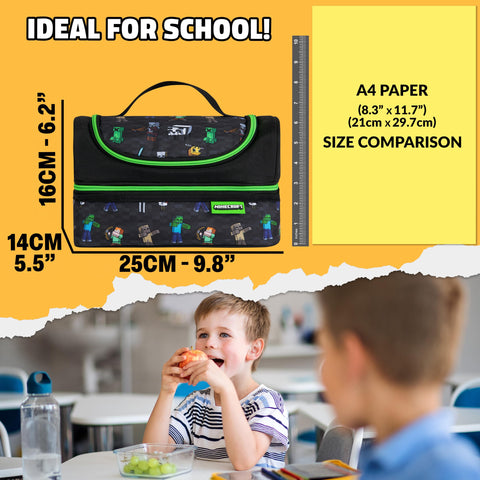 Minecraft creeper insulated interior displaying thermal lining and freshness benefits