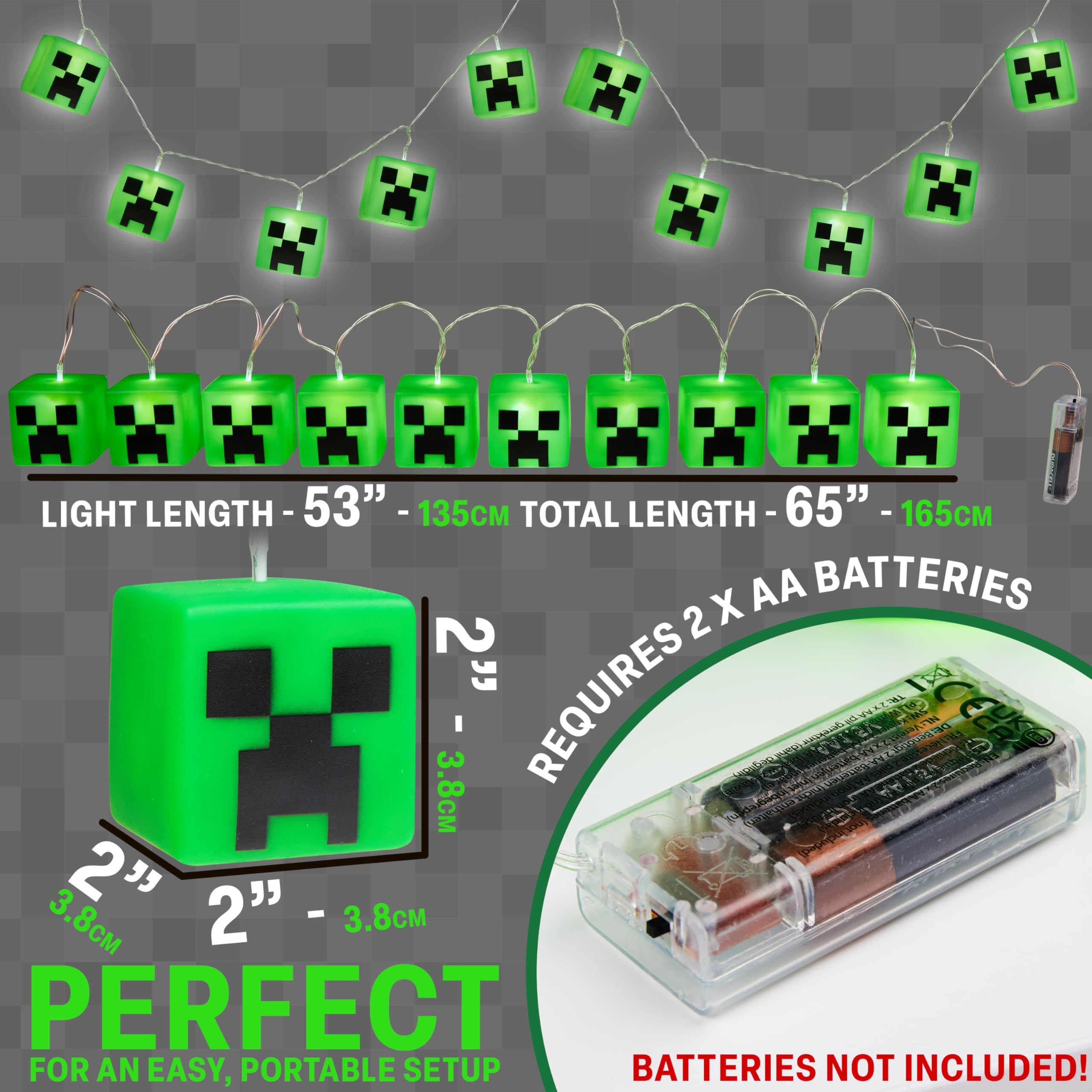 Minecraft lights size comparison next to hand demonstrating compact scale