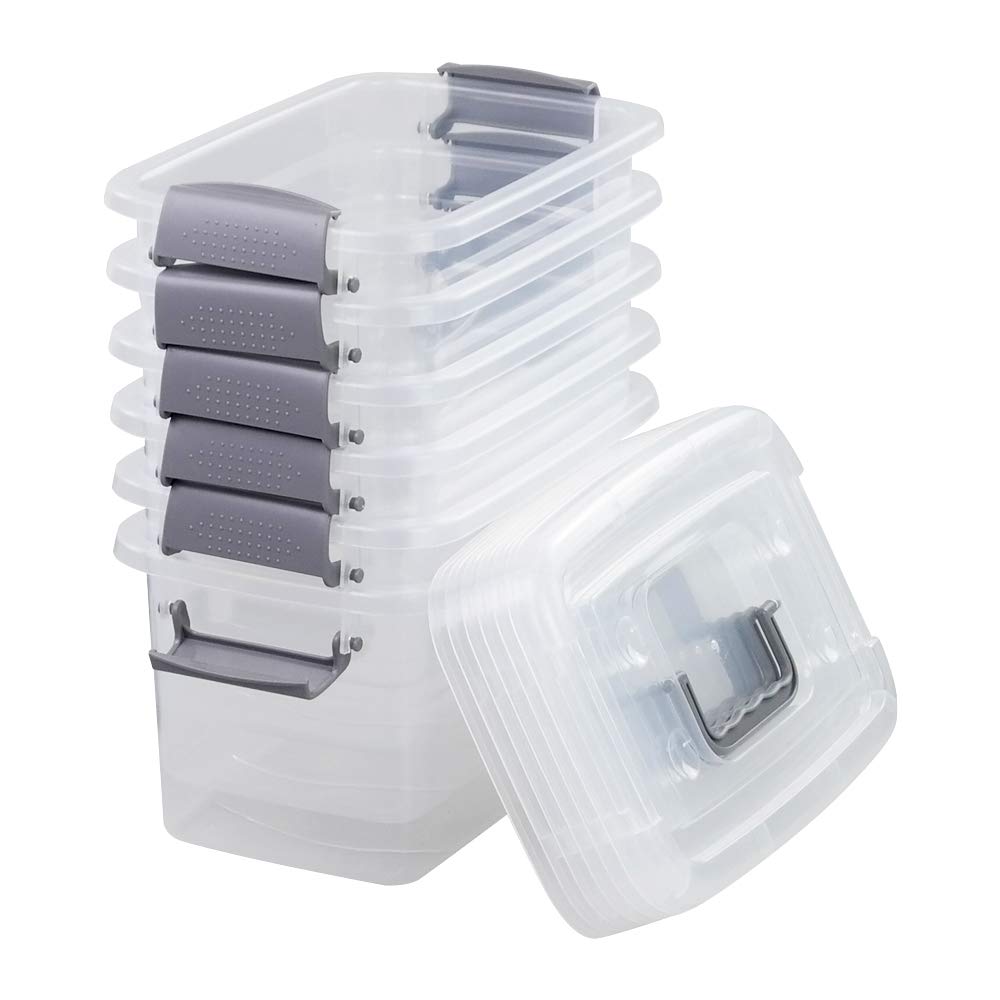 Minekkyes bin next to hand showing scale and easy portability