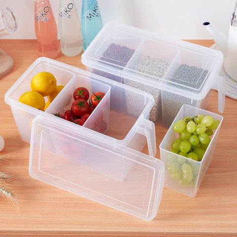 MineSign front-facing packaged bins showing clear visibility and neat storage