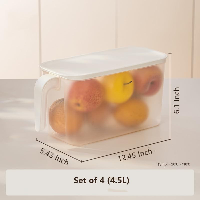 MineSign side profile of stacked containers saving vertical space in fridge