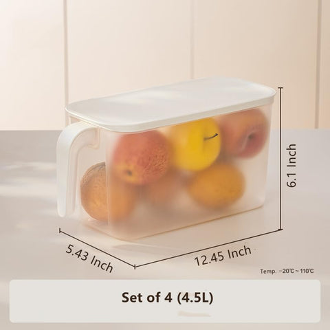 MineSign side profile of stacked containers saving vertical space in fridge