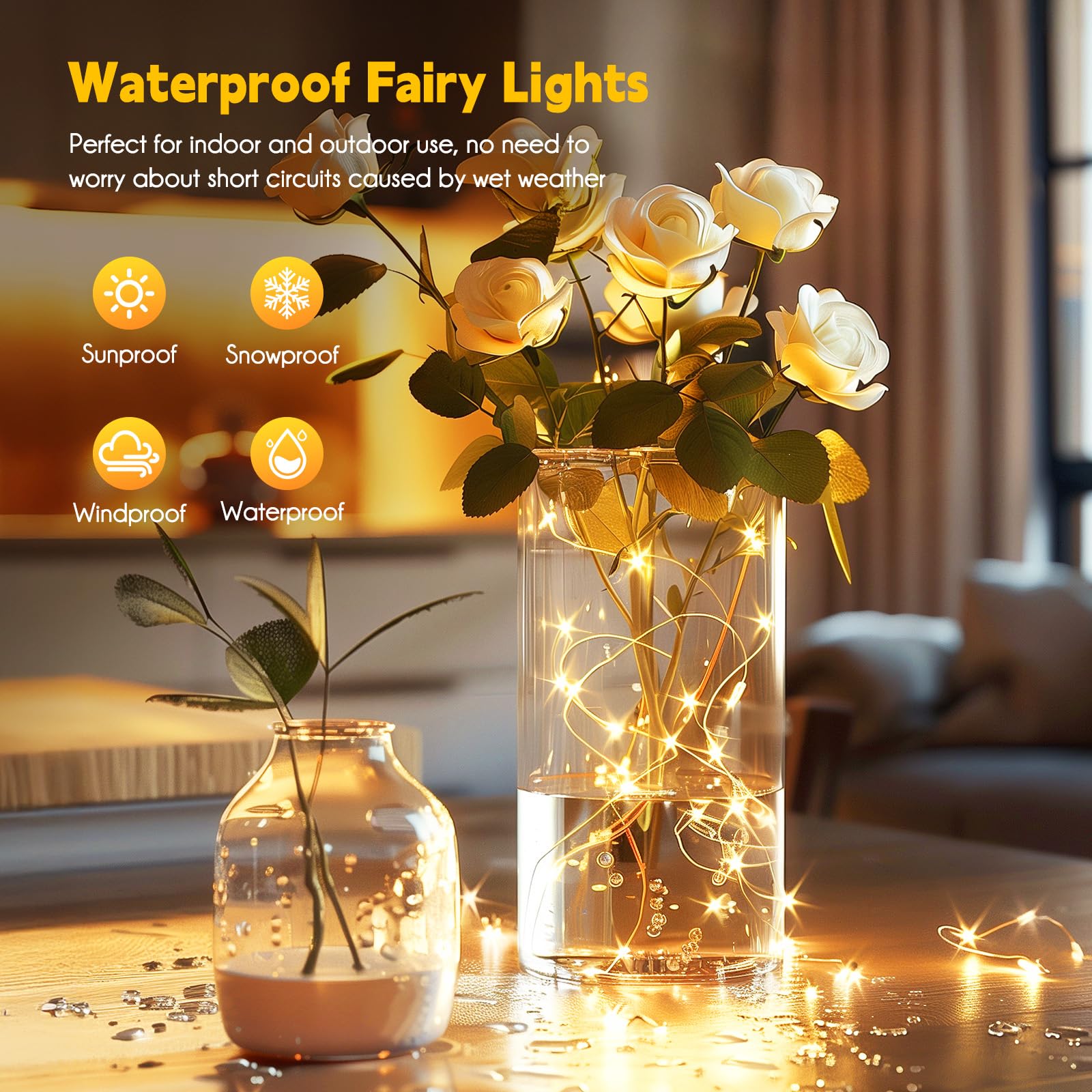 Minetom close-up of epoxy-sealed LED beads showing durable weather-resistant finish