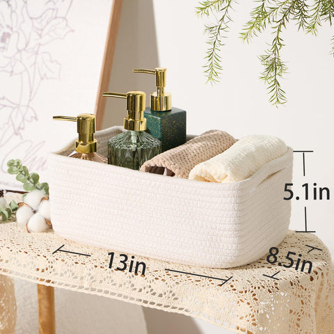 MiniArk baskets arranged on closet shelf demonstrating efficient small-space storage