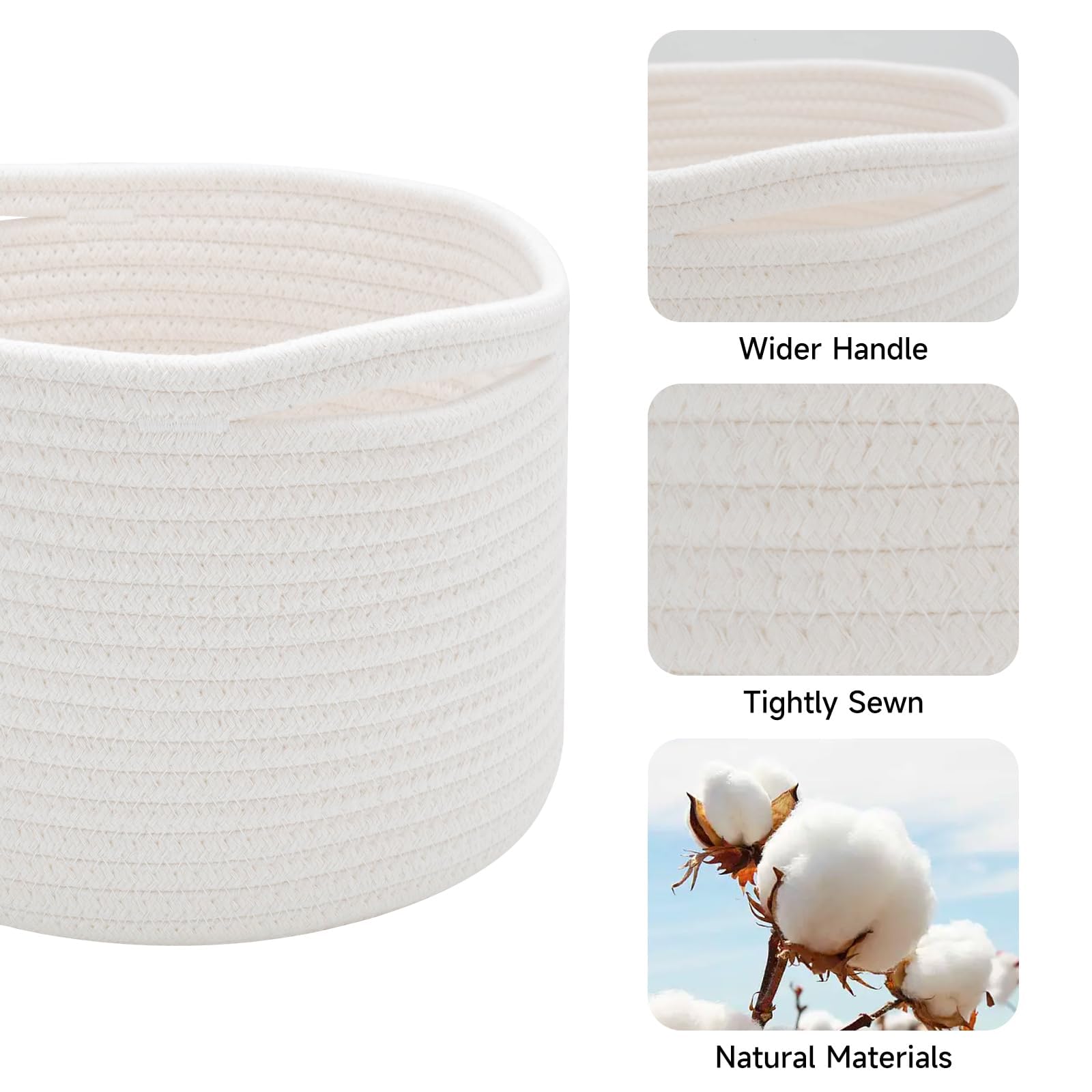 MiniArk close-up of cotton rope weave showcasing durable hand-stitched texture benefit