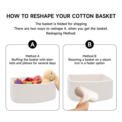 MiniArk basket held in hand demonstrating scale and lightweight portability