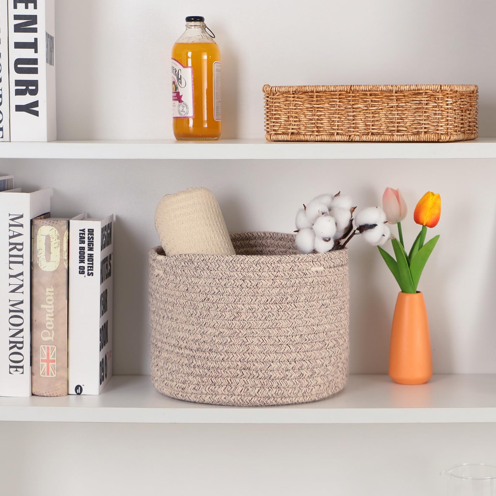 MiniArk basket next to ruler showing scale, clear size reference for buyers