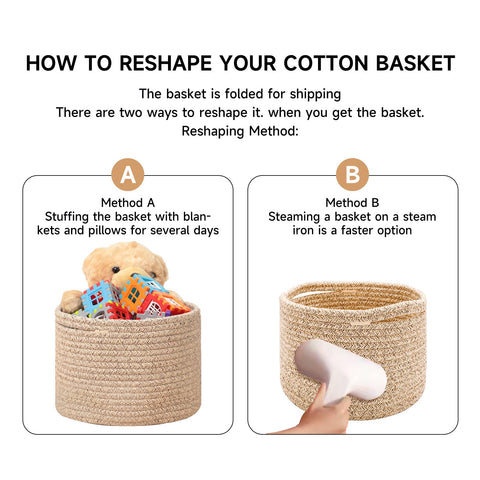MiniArk stacked baskets in living room, stylish decluttering and display