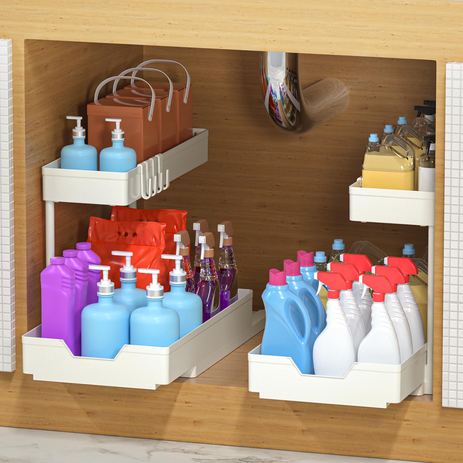 Minimalist Studio front view showing clean white organizer and compact layout benefit