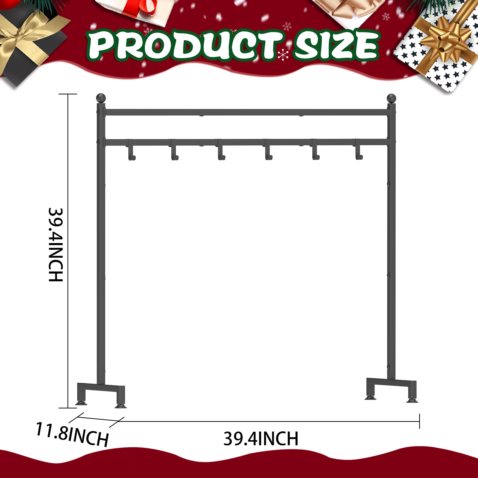 Minteem height shown next to Christmas tree for scale and placement planning