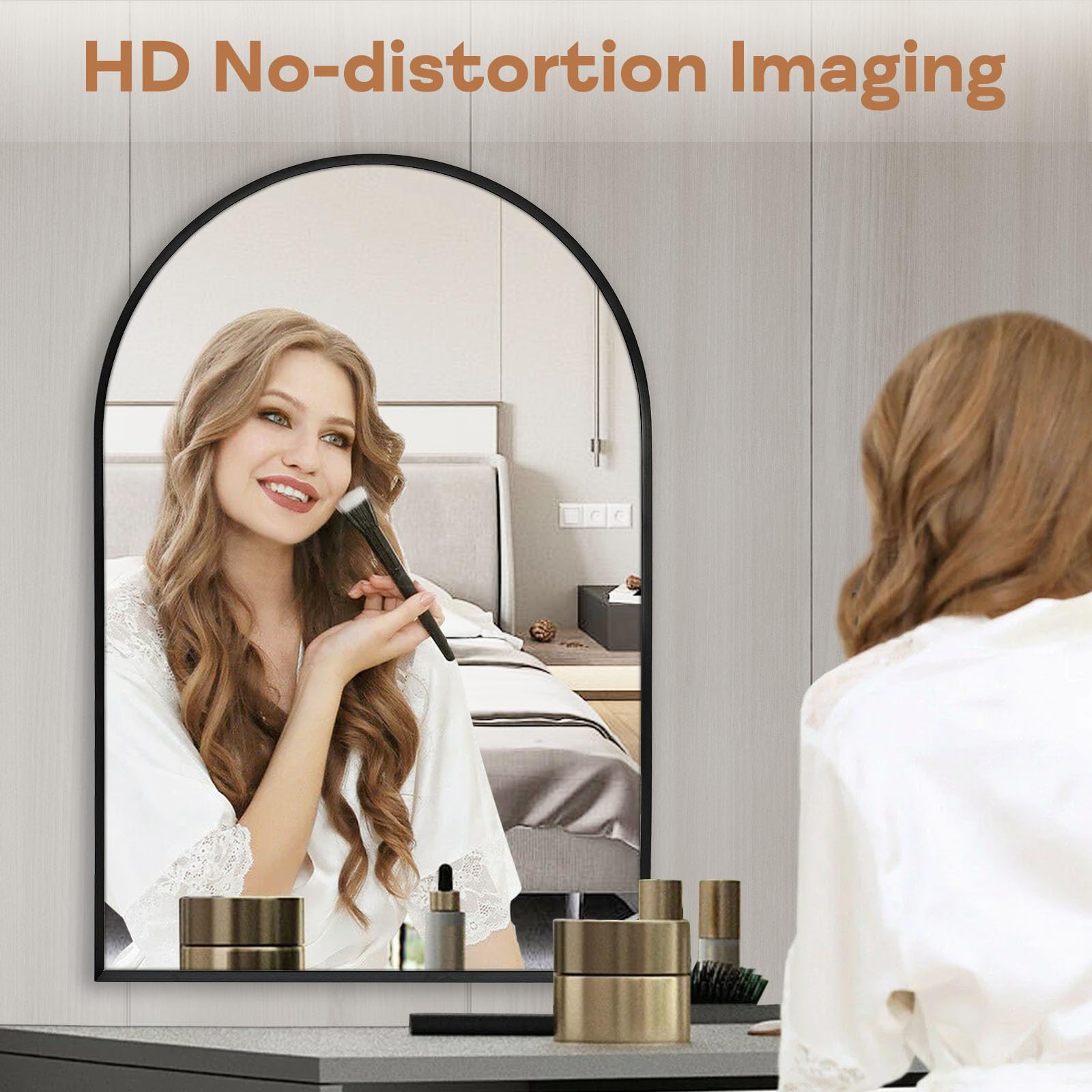 Minuover mirror beside furniture for 24x36 scale comparison and placement ideas