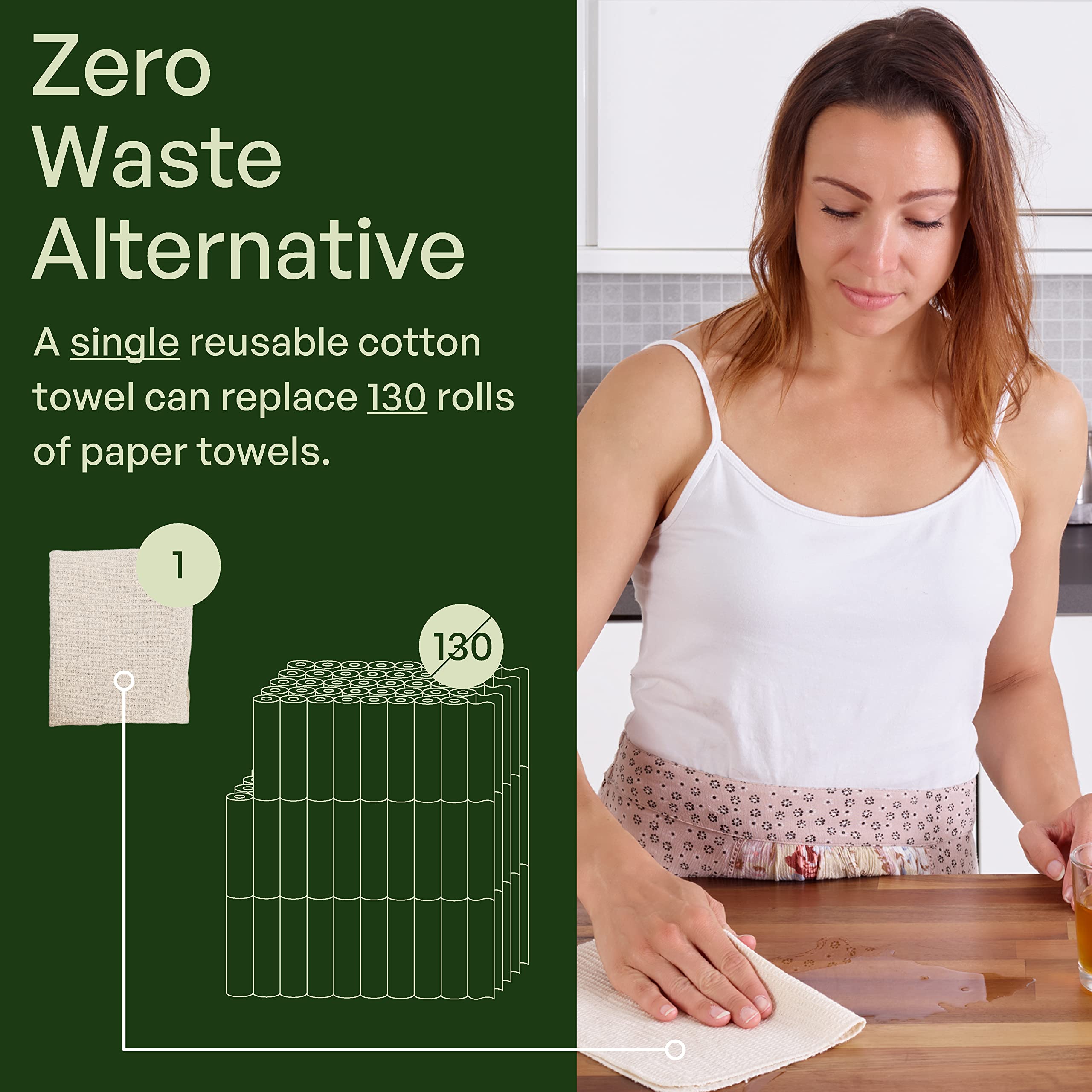 mioeco towel next to a plate for scale showing generous size and coverage