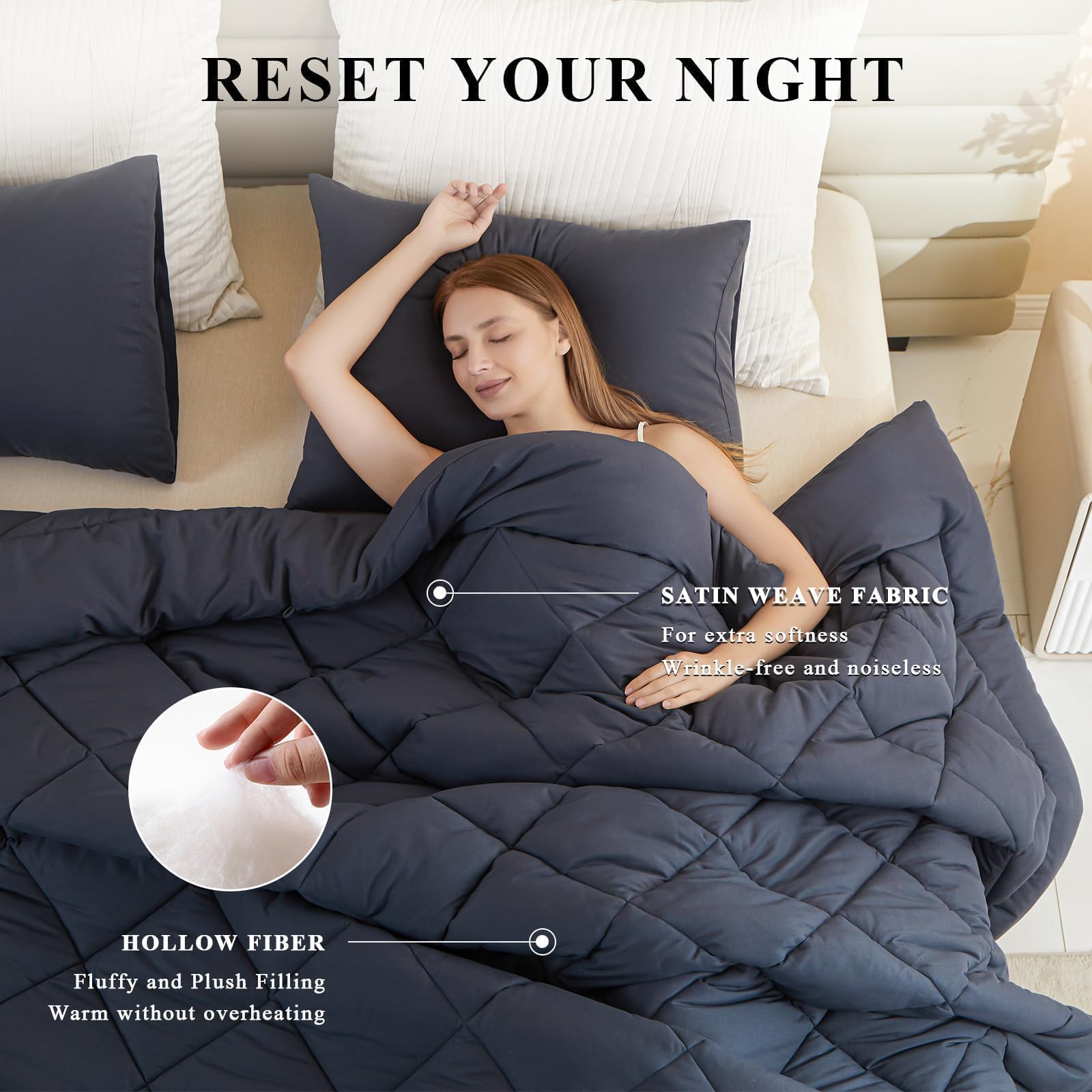 MIOTO edge drape demonstrating generous overhang and neat bedside protection