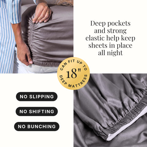 Miracle Made sheets on made bed in bedroom demonstrating cool-to-the-touch comfort