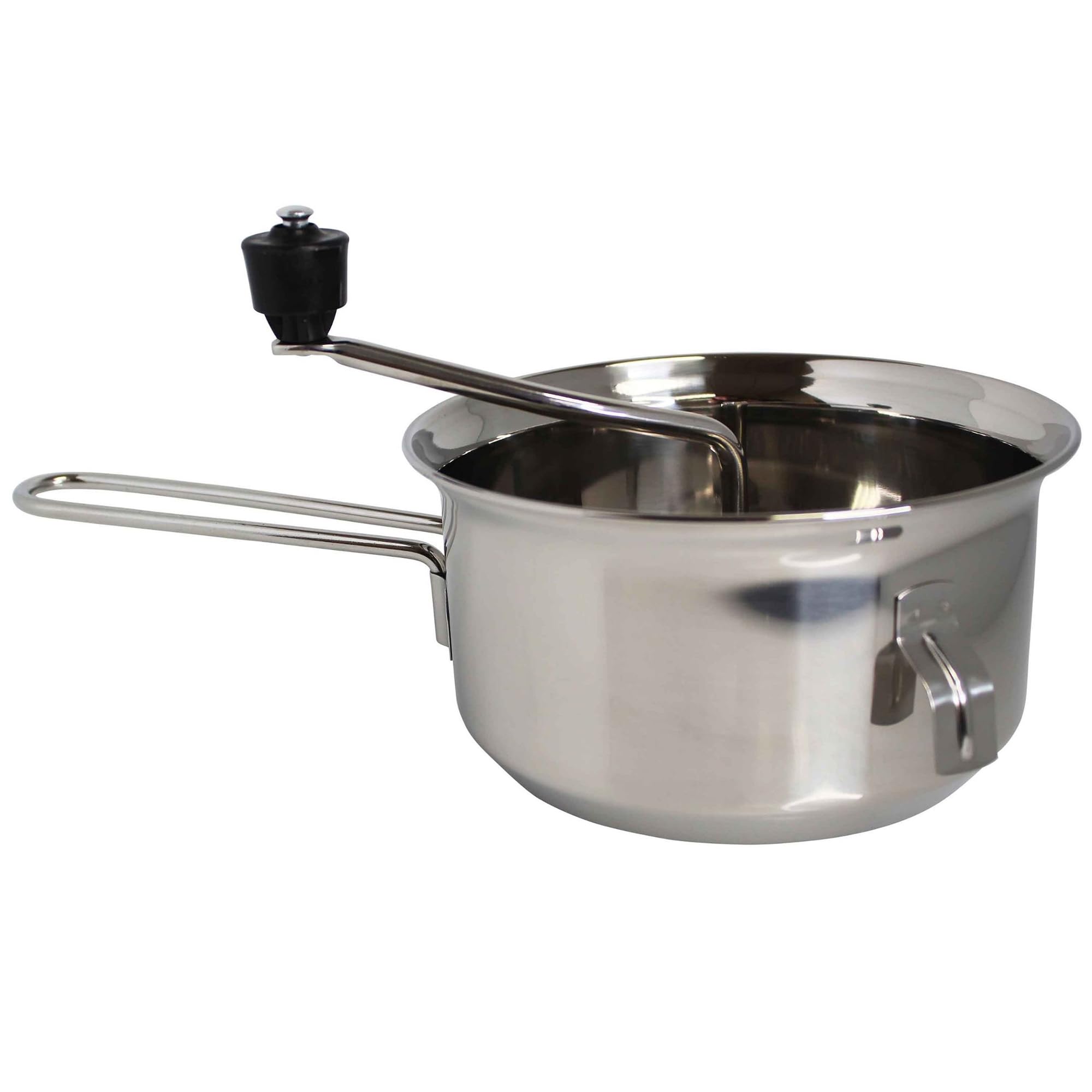Mirro front view showing the stainless steel food mill for durable processing