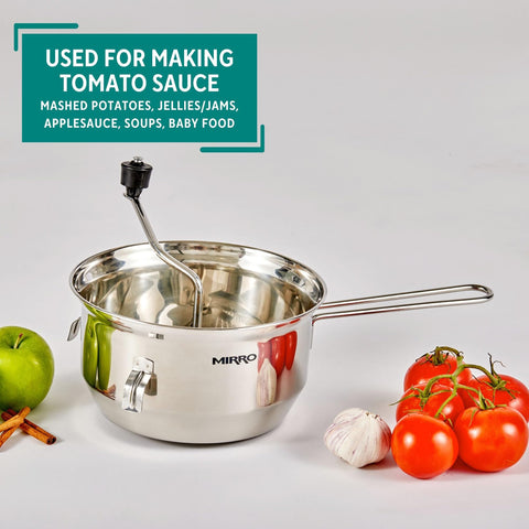 Mirro size and scale over bowl demonstrating 3.5-quart batch capacity