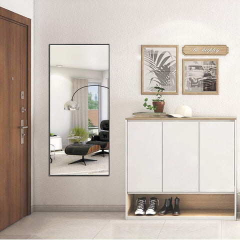 MIRUO next to door frame shows 47x22 size for easy scale reference