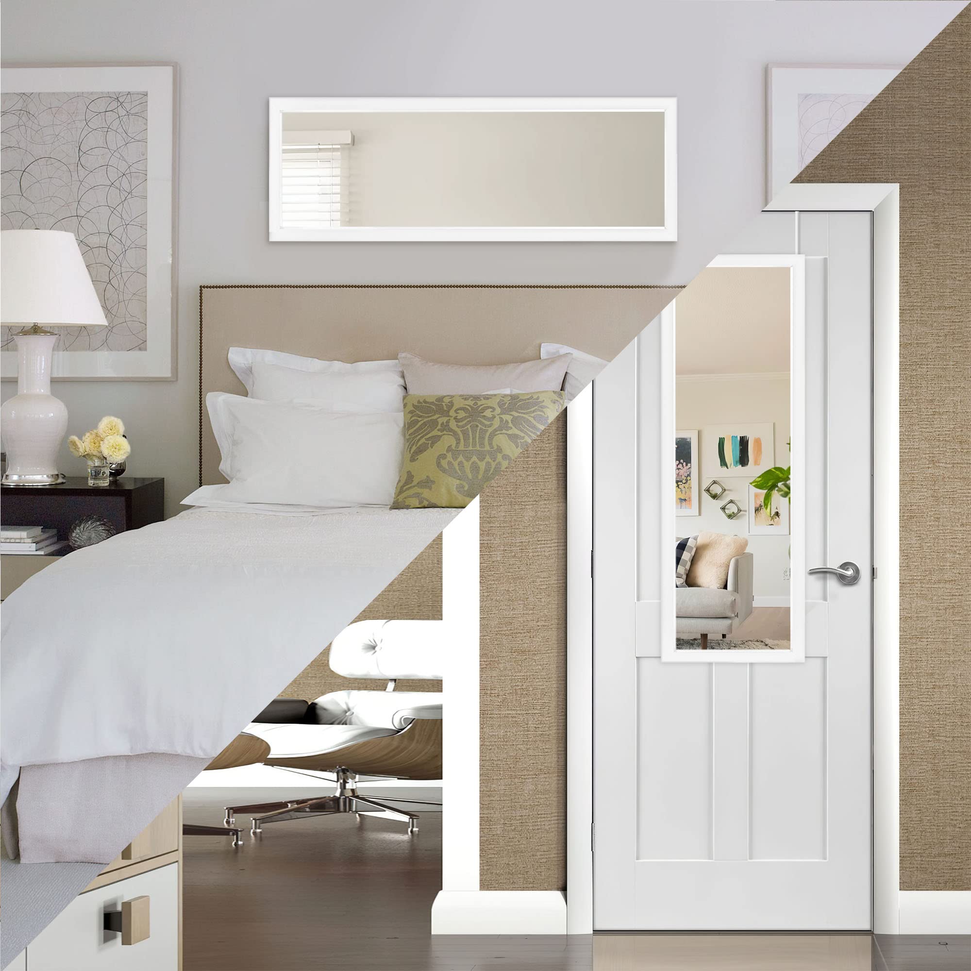 MIRUO side profile hung over door demonstrates easy tool-free installation
