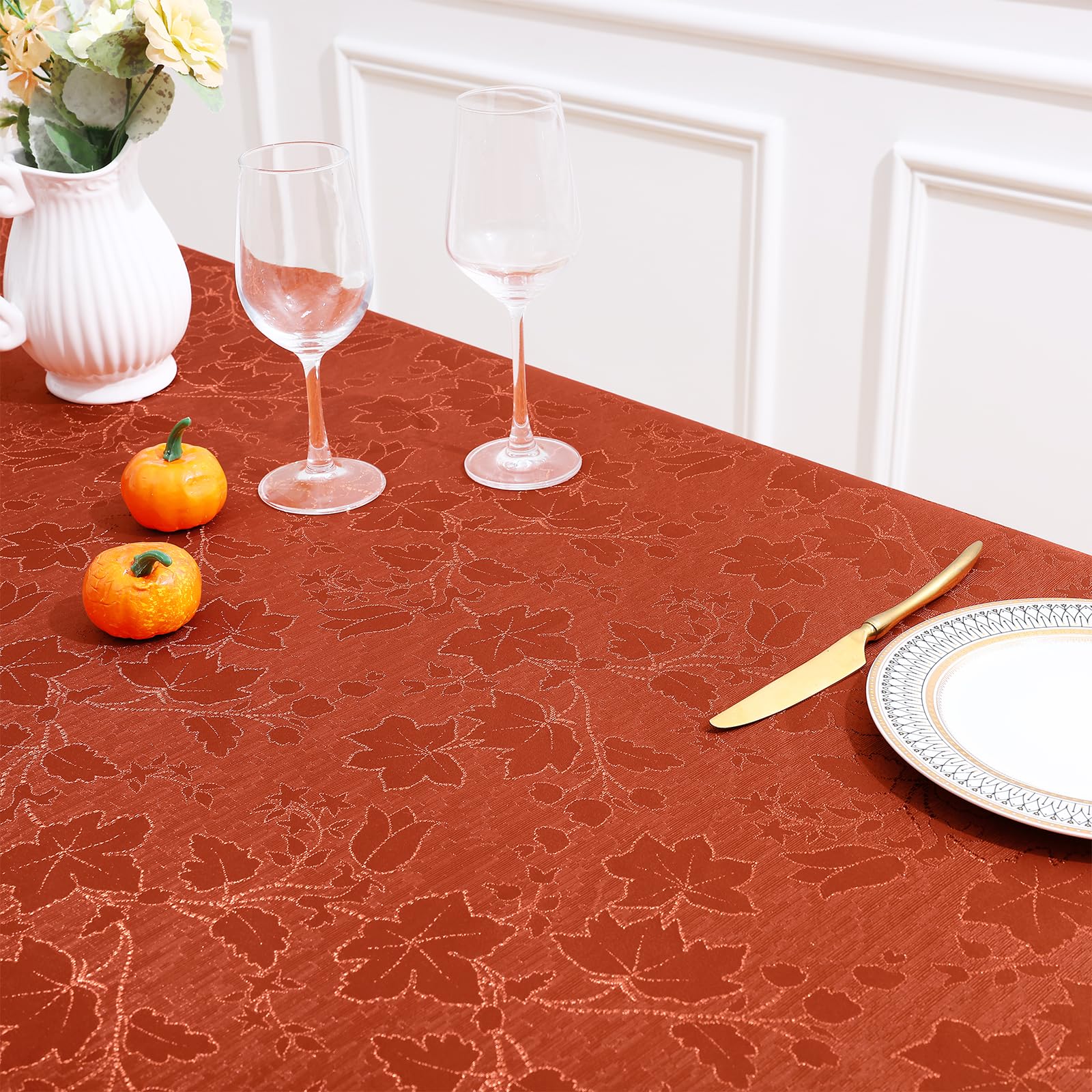misaya tablecloth on rectangular table showing true-to-size coverage benefit