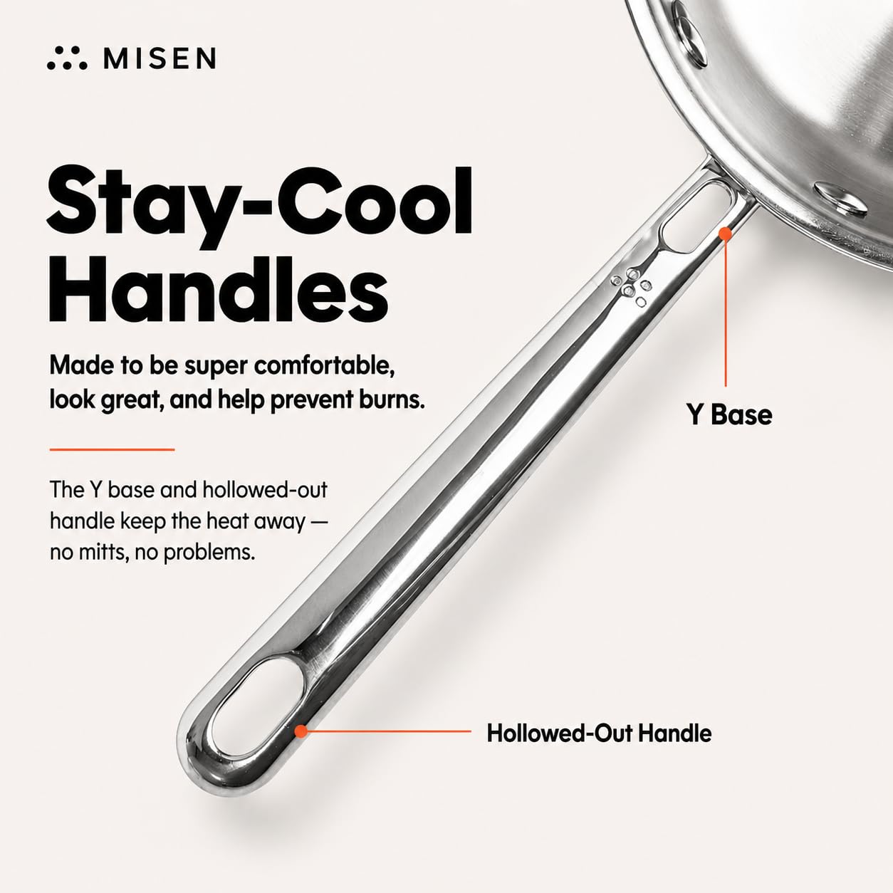 Misen pan base underside on induction cooktop showing magnetic plate benefit: induction compatibility