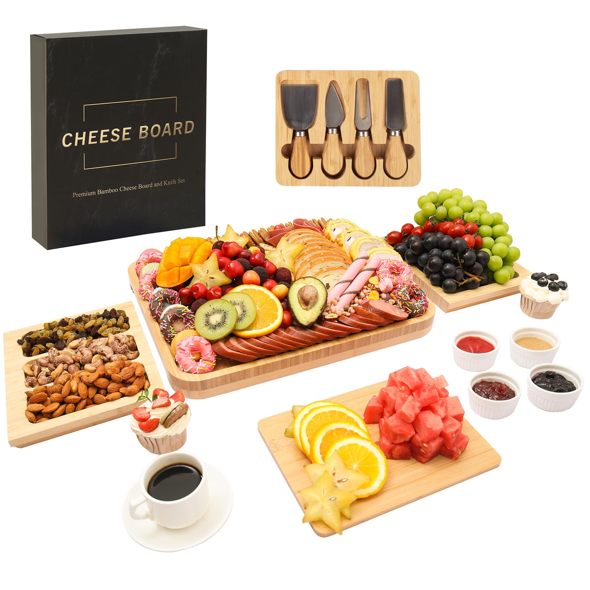 Miskoey front packaging of charcuterie set, ready-to-gift and presentable