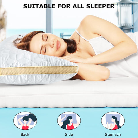 mislili queen pillow beside ruler for clear size and scale guidance