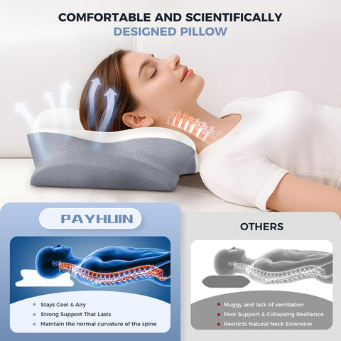Missleep contour profile side view illustrating ergonomic shape