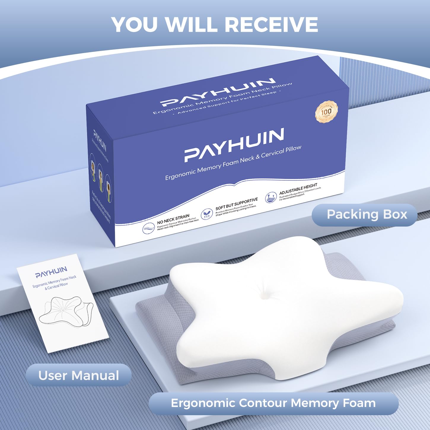Missleep packaging with warranty card showing included 6-month warranty