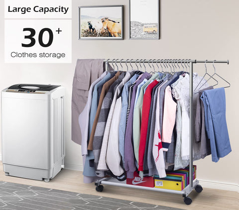 MISSLO fully loaded with coats and shirts showing high capacity benefit
