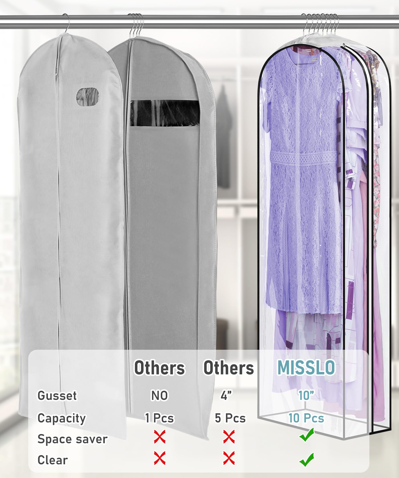 MISSLO durable metal zipper close-up for smooth easy access