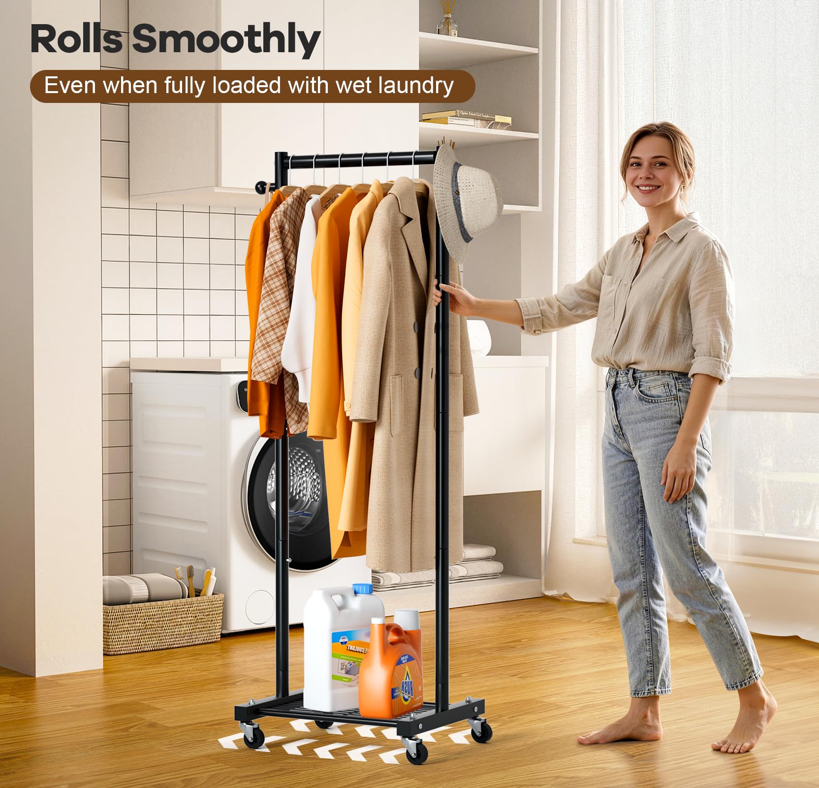 MISSLO side hooks holding bags and scarves showing quick-access accessory storage
