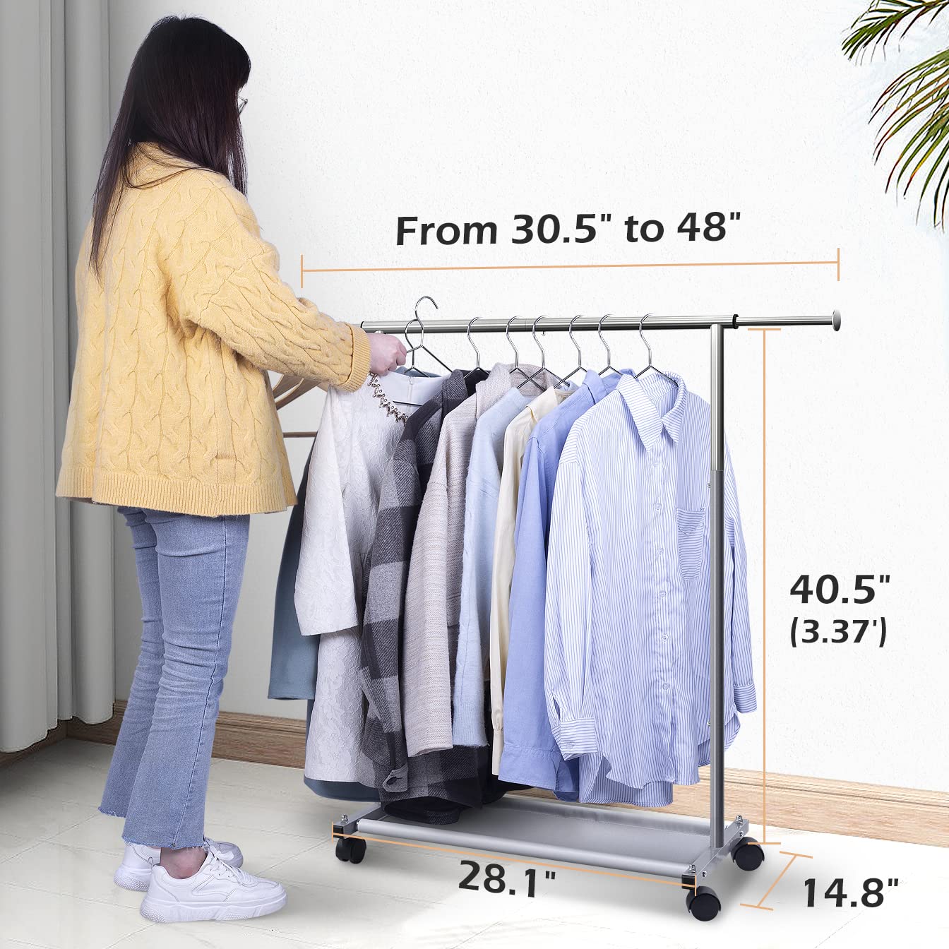 MISSLO side profile with top bar extended showing adjustable width advantage
