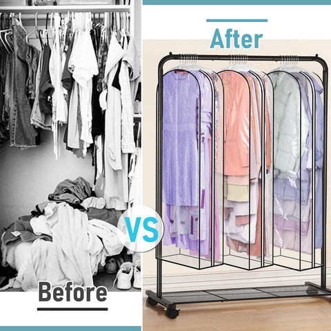 MISSLO bag beside standard hanger showing true 60-inch scale