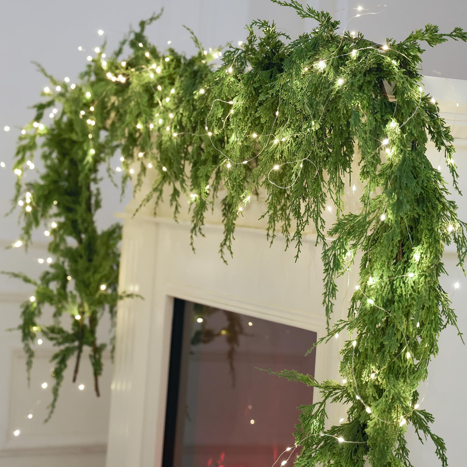 MISSPIN garland next to ruler showing 6ft scale for sizing clarity