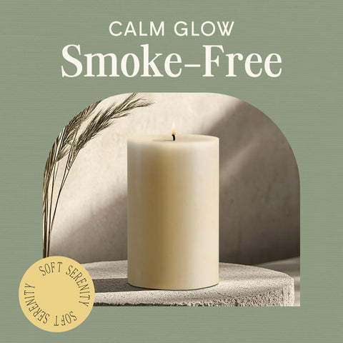 Mister Candle lit in holder delivering steady smokeless ambient light