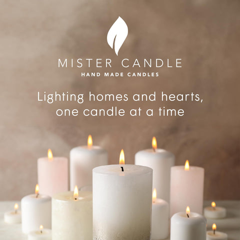 Mister Candle placed inside lantern creating soft, smokeless ambient light
