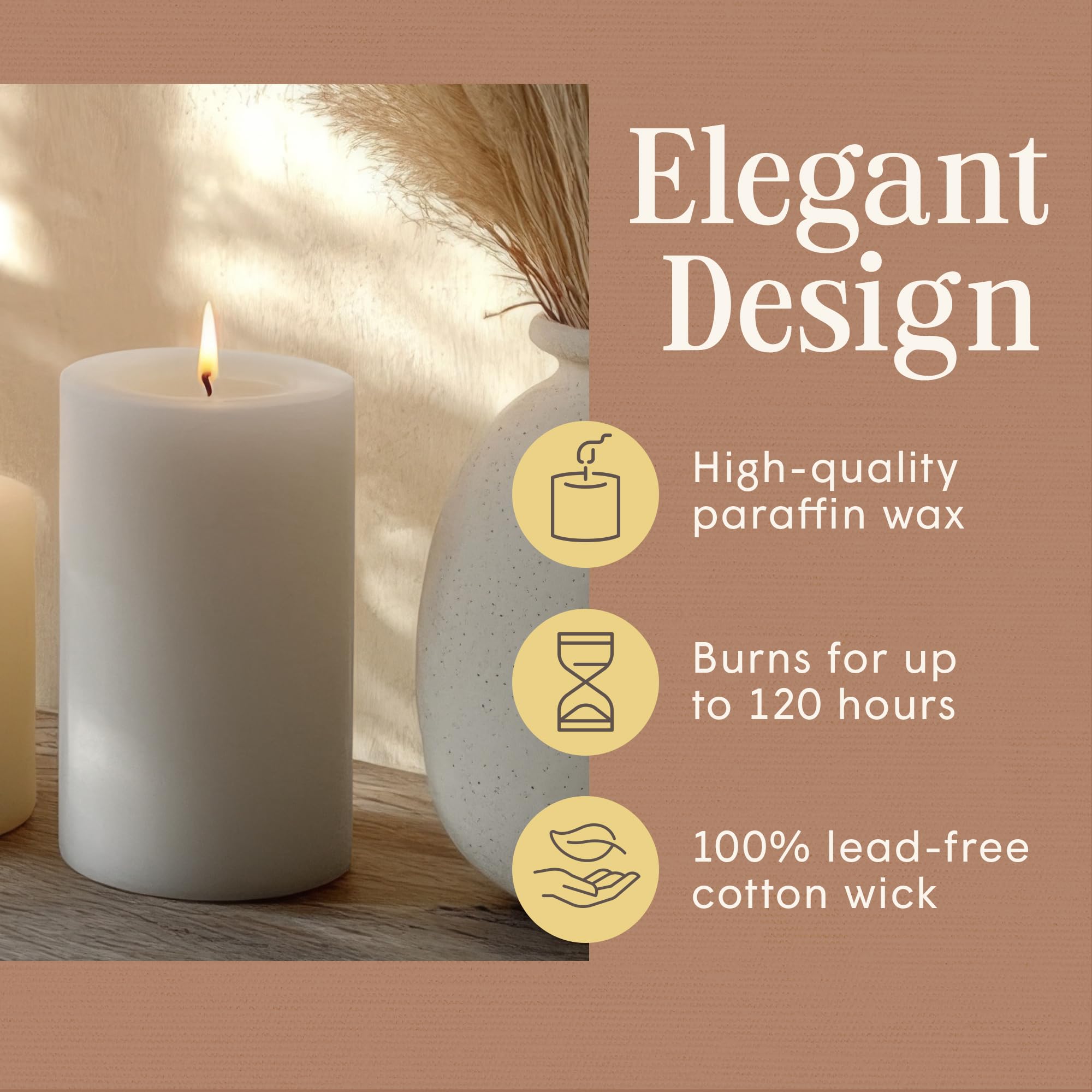 Mister Candle three pillars grouped as a centerpiece for stylish ambiance