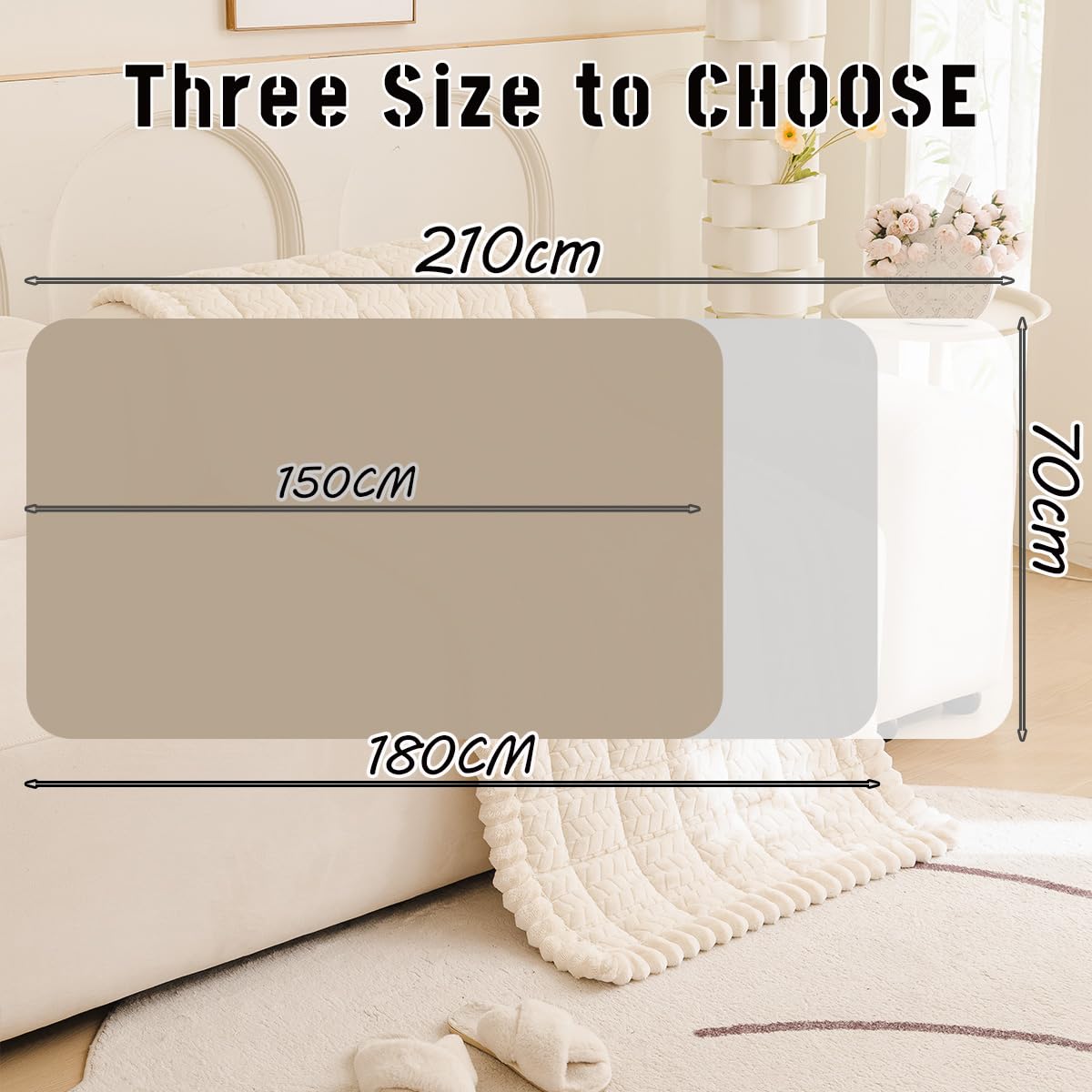 Mitid sofa cover in styled living room, adds comfort and clean look
