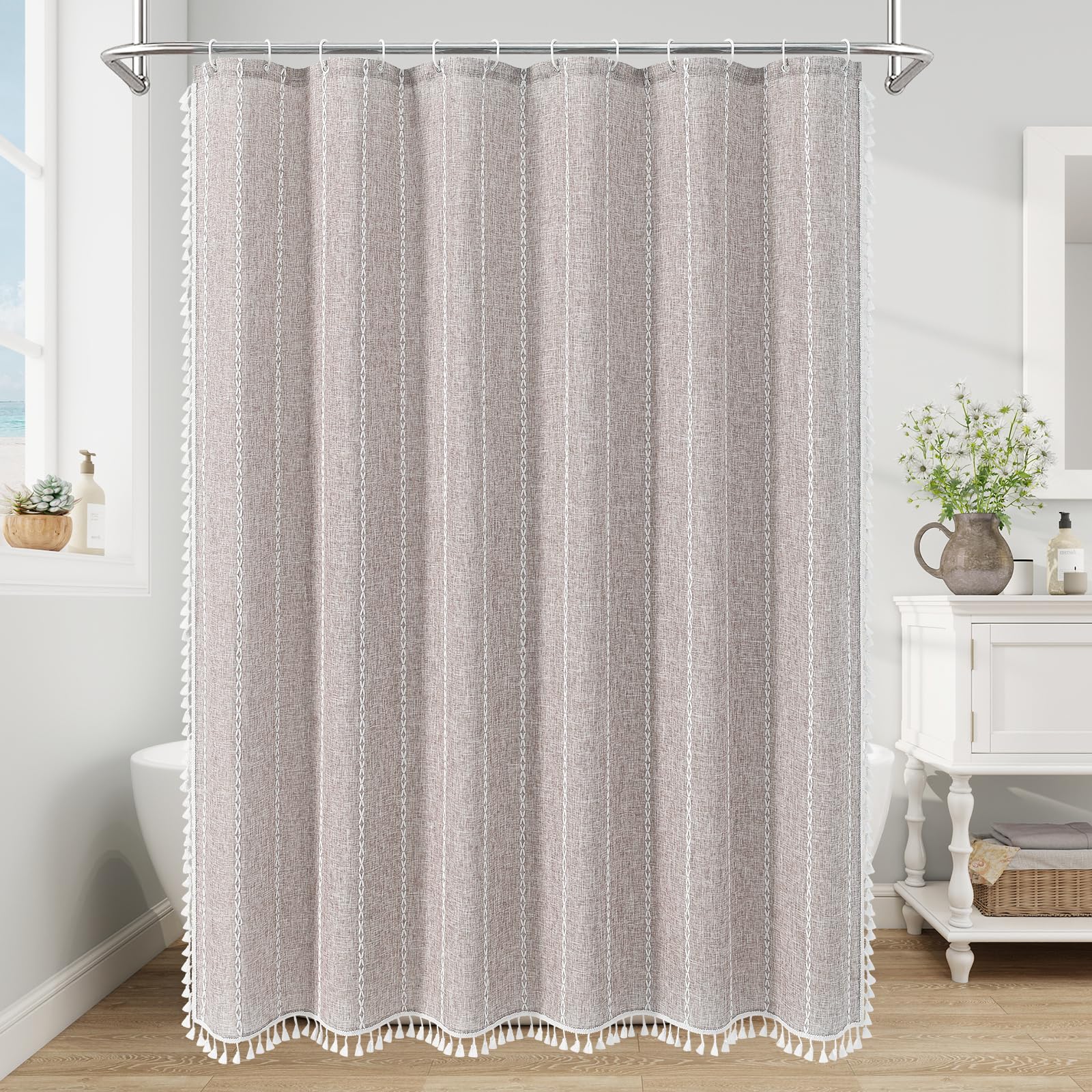 MitoVilla close-up of 3D embroidered stripe showing texture and depth for a crafted look