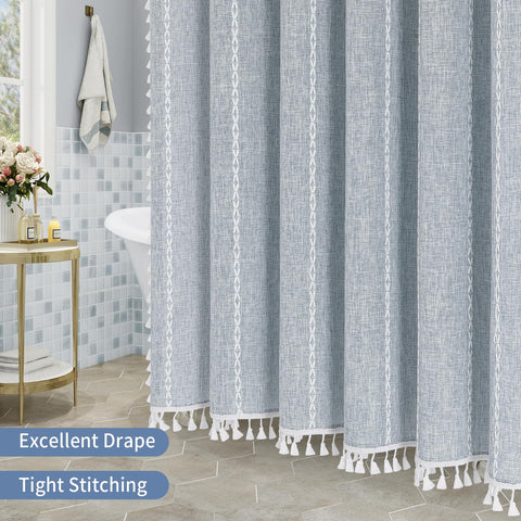 MitoVilla next to a tub to show 72x72 scale and easy fit for standard showers